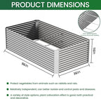 FRIZIONE 2pcs Tall 8x3ft Galvanized Raised Garden Bed Outdoor, Above Ground - Image 3