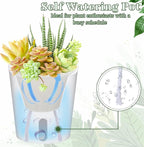 SHENLIU 3" Self Watering Pots, 20 Sets Plastic Self Watering Planters - Image 4