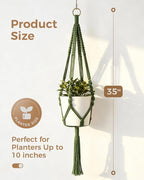 Bamworld Macrame Plant Hanger Indoor Hanging Planter - Image 5