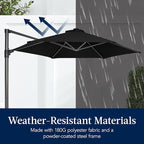 Best Choice Products 10ft Offset Cantilever Hanging Market Patio Umbrella - Image 5