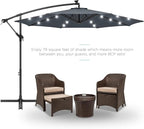 Best Choice Products 10ft Solar LED Offset Cantilever Hanging Market Patio - Image 2