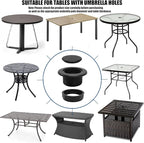 Patio Table Umbrella Hole Ring Plug Cap Set, Yard Parasol Table Hole Cover - Image 5