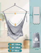 Chihee Hammock Chair Super Large Soft-Spun Cotton Rope Weaving Hanging Chair - Image 4