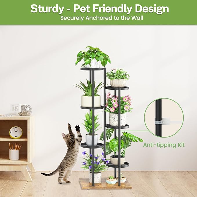 iDavosic.ly 6 Tier Plant Stand Indoor Outdoor, Tiered Corner Multiple Flower - Image 4