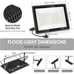 2 Pack 250W Led Flood Lights Outdoor, Super Bright 37000LM Security Lights - Image 3