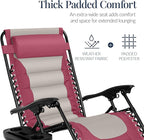 Best Choice Products Oversized Padded Zero Gravity Chair, Folding Outdoor Patio - Image 5