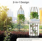 100% Metal Obelisk Garden Trellis 5.5 Feet Tall Sturdy Plant Support - Image 5