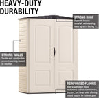 Rubbermaid Small Vertical Resin Outdoor Storage Shed - Image 2