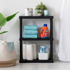 IRIS USA 3-Shelf Light Duty Plastic Storage Shelves, 150lb Capacity, Medium - Image 10