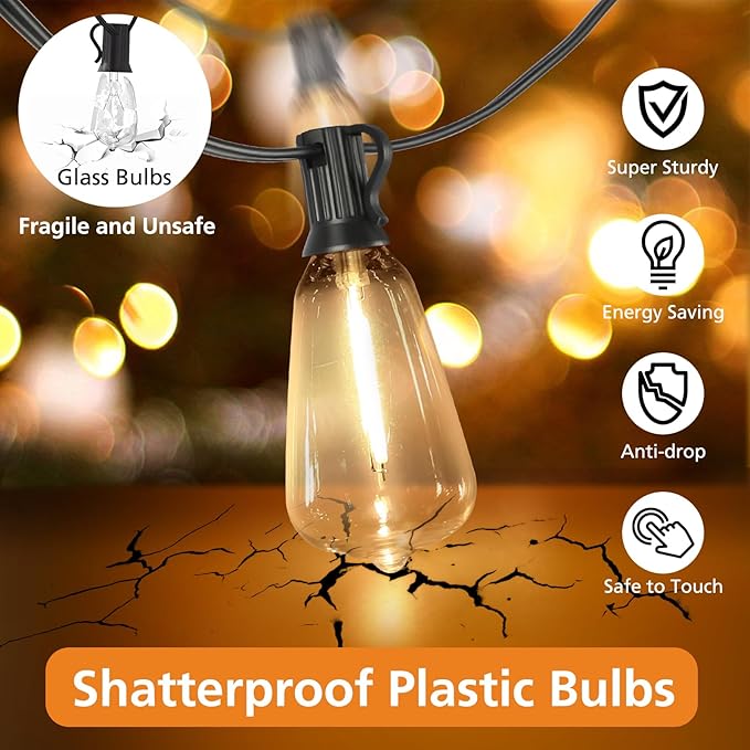 Brightever 200FT Outdoor String Lights - Image 6