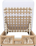 SAFAVIEH Outdoor Collection Gillian Tan Rope/White Cushion Chaise Lounge Chair - Image 5