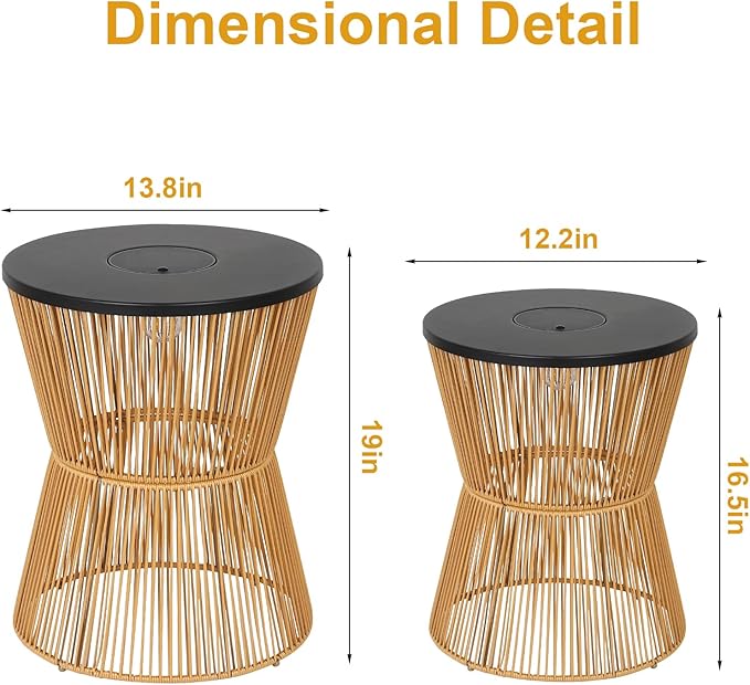 HMVPL Solar Outdoor Side Table - Image 2