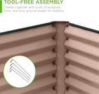 Best Choice Products 6x3x2ft Outdoor Metal Raised Garden Bed, Deep Root Box - Image 5