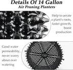 Air Pruning Containers, 14 Gallon Air Pruning Planters, Plastic Pots - Image 5