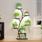 Plant Stand Indoor with Grow Lights, 7 Tiered Indoor Plant Shelf, Metal Plant - Image 7