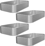 4 PCS 6x3ft Galvanized Raised Garden Bed Outdoor, Metal Garden Bed by Mostmahes