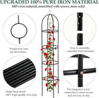 100% Metal Obelisk Trellis for Climbing Plants Outdoor Garden Tower Trellis - Image 3