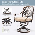 7-Piece Cast Aluminum Patio Furniture, Patio Dining Set - Image 5