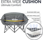 Double Camping Chairs Padded Loveseat Chair - Image 3