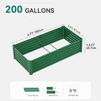 YITAHOME 72x36x18 in 2pcs Galvanized Raised Garden Bed Kit, Large Metal Planter - Image 8