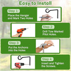 Plant Hangers Outdoor 2 Pack 10 Inch Metal Hanging Plant Bracket Metal Hanging - Image 5