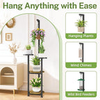 iDavosic.ly 4 Tier Hanging Plant Stand Indoor, Tall Vertical Corner Metal - Image 3