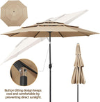 Yaheetech 3-Tier Patio Umbrella 10ft Vented Outdoor Canopy Sun Shade Large - Image 6