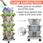 GameXcel Vertical Planter, 6 Tier Stackable Strawberry Planter - Image 6