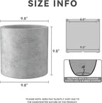 Kante 9.8" Dia Round Concrete Planter, Modern Style Large Cylindrical Plant Pot - Image 2