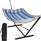 SUNCREAT Double Hammock with Stand Included, Portable Hammock with Stand and by SUNCREAT