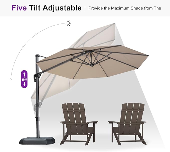 PURPLE LEAF 10 Feet Patio Umbrella - Image 6