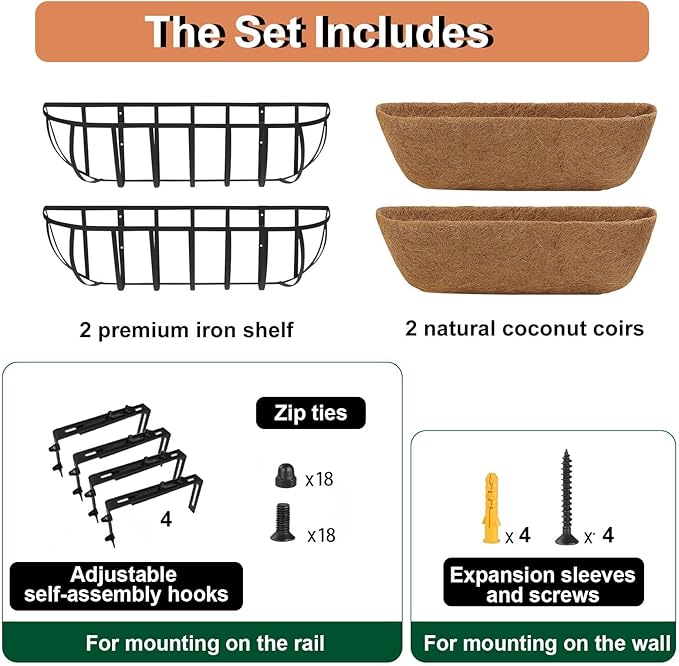 16'' Window Box Railing Planter - Image 4