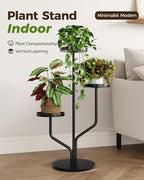 Bamworld 3 Tier Plant Stand Indoor Outdoor Metal Plant Shelf - Image 3