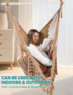 Chihee Hammock Chair Super Large Soft-Spun Cotton Rope Weaving Hanging Chair - Image 6