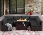 NICESOUL 9 Piece Extra Large Outdoor Patio Furniture Set - Image 3