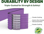 9-in-1 Galvanized Steel Raised Garden Bed // 8×2×1.5 ft Modular Planter - Image 5