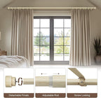 Antique White Curtain Rods for Windows 28 to 48 Inches Heavy Duty Adjustable 1" - Image 4