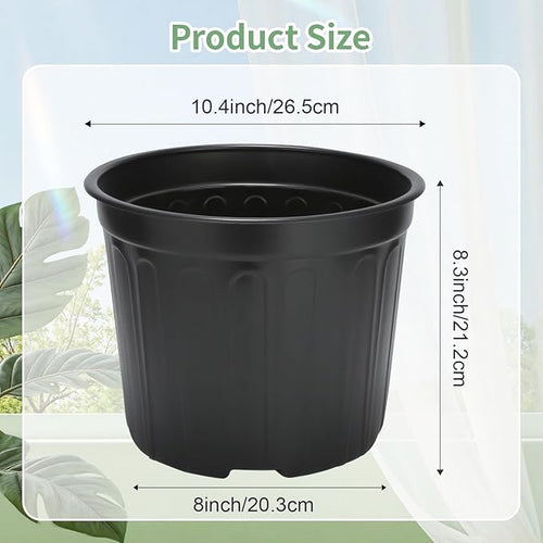40 Pack 3 Gallon Nursery Plant Pots, 10 Inch Plastic Garden Flower Seedling - Image 2