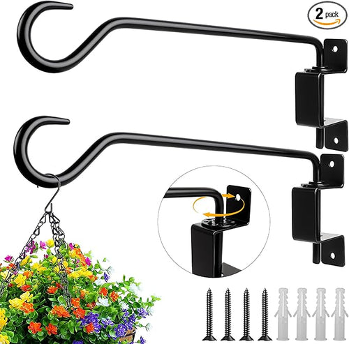 2PCS Wall Mounted Plant Hanger, Indoor/Outdoor Decorative Hook by Aidoclip
