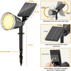 Solar Lights Outdoor Spot Light: 4 Pack 120°&180° Adjustable Bigger LED Solar - Image 8