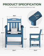 Set of 2 Weatherproof Patio Chairs - Image 3
