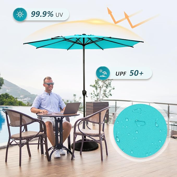 Abba Patio 9FT Lyon Outdoor Patio Umbrella Outdoor Table Umbrella - Image 5