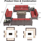 ALAULM 13 Pieces Outdoor Patio Furniture Set - Image 6