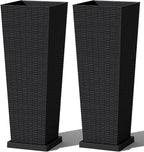 Greesum Set of 2 Tall Plastic Planters by BuynowfromGreesum