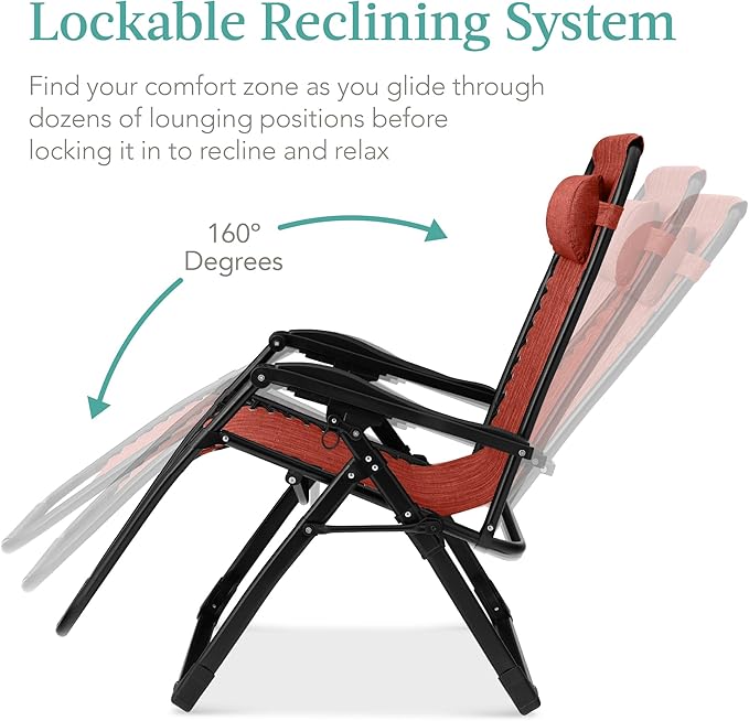 Best Choice Products Oversized Zero Gravity Chair, Folding Outdoor Patio - Image 6