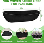 Riare 6 Pack 30 Inch Black Felt Window Box Liners- Fabric Trough Planter Basket - Image 2