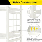 GIOTORENT 5-Wire Standing Storage Shelves, Metal Shelving Unit Pantry Rack - Image 5
