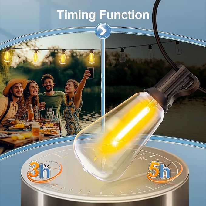 Outdoor String Led Patio Lights - 50Ft 15M Outside Waterproof Light - Image 3