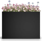 Metal Large Planter Box 38" L x 13" W x 30" H, Heavy Duty Tall Rectangle by Baotree