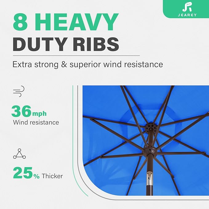 JEAREY 9FT Outdoor Patio Umbrella - Image 7